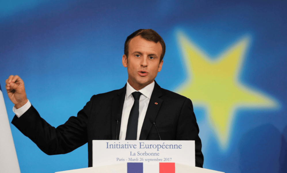 Macron propone crear una fuerza militar europea de acá a 2020
