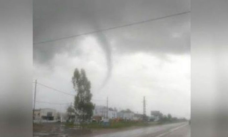 Un «mini tornado» sorprendió a todos en Bahía Blanca