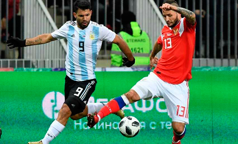 A minutos del final, Argentina ganó 1 a 0 a Rusia con gol de Agüero