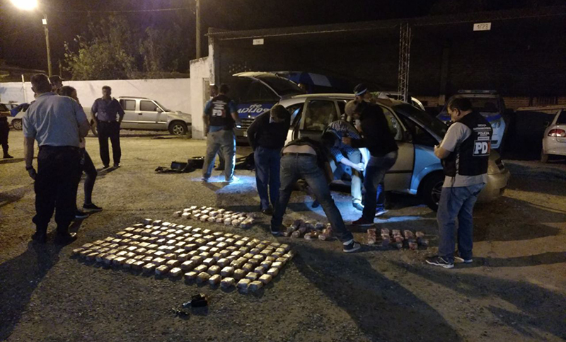 La Policía Vial secuestró 215 kilos de marihuana en un control de rutina