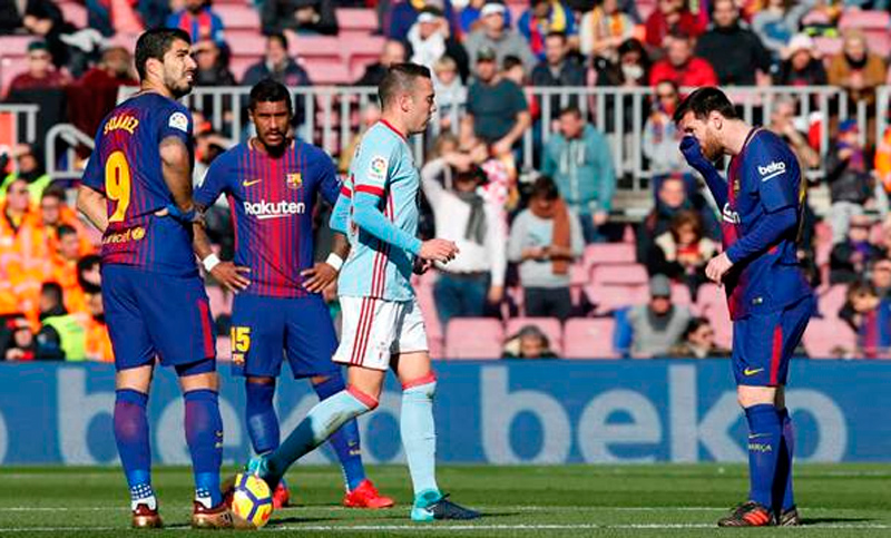 Messi marcó un gol y generó otro, pero Barcelona no pudo ante Celta