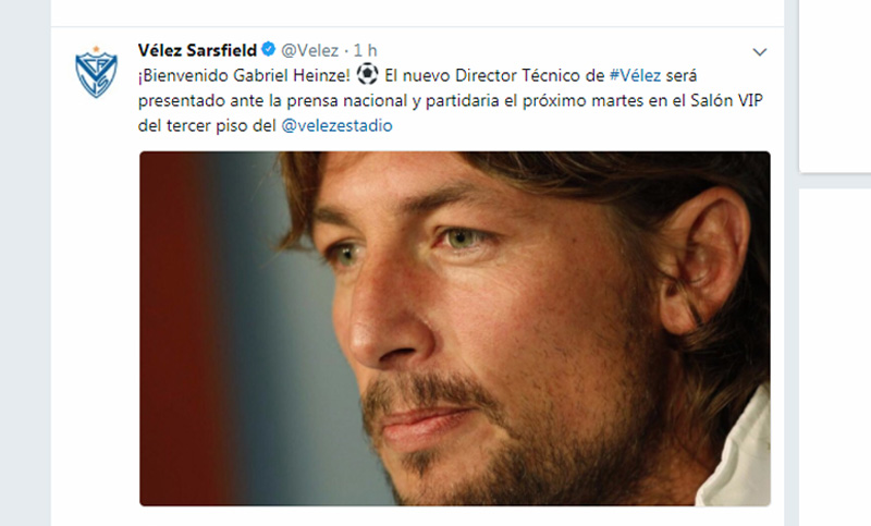 Vélez confirmó a Gabriel Heinze como nuevo entrenador