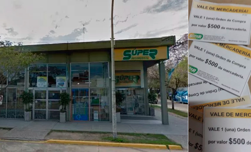 Un supermercado de Reconquista pagó el aguinaldo con vales para usar en el mismo local