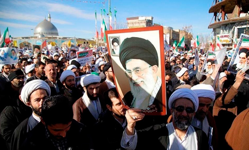 Movilizaciones de apoyo al gobierno iraní antes de una reunión de la ONU