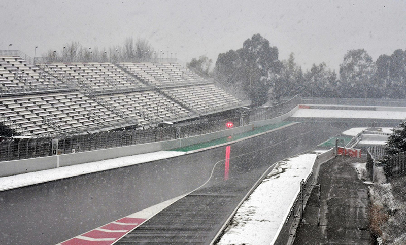 La pretemporada de Fórmula 1 bajo la nieve