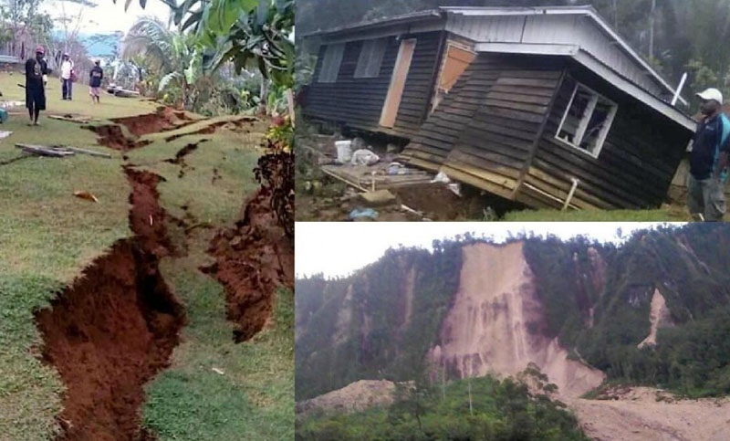 Un terremoto de 7,5 hizo que se abriera la tierra en Papúa Nueva Guinea