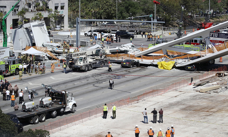 Miami: cayó un puente peatonal que ocasionó seis muertes