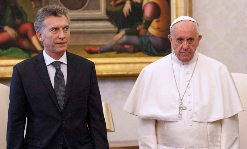 Macri saludó al Papa por el quinto aniversario del pontificado