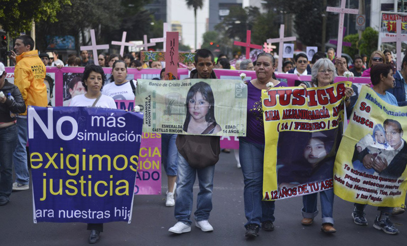 Mujeres protestan en Ciudad Juárez por el aumento de femicidios