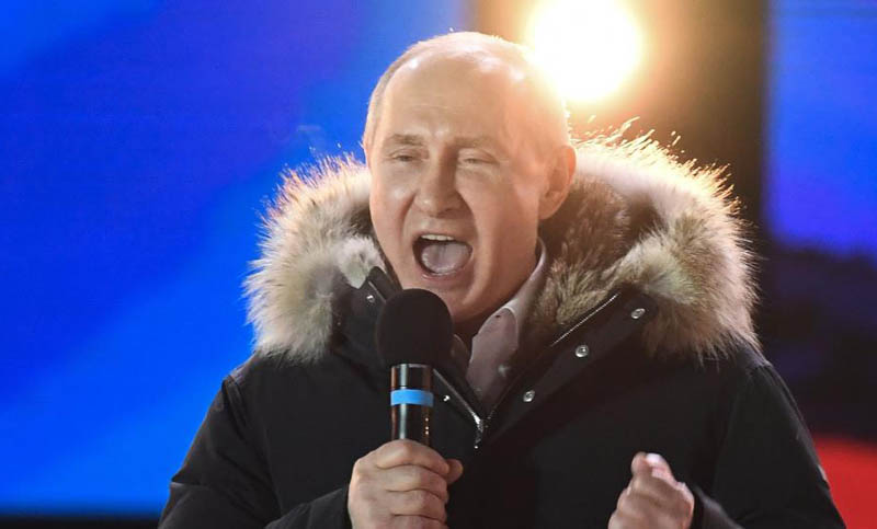 Elecciones en Rusia: Putin es reelecto con el 75% de votos