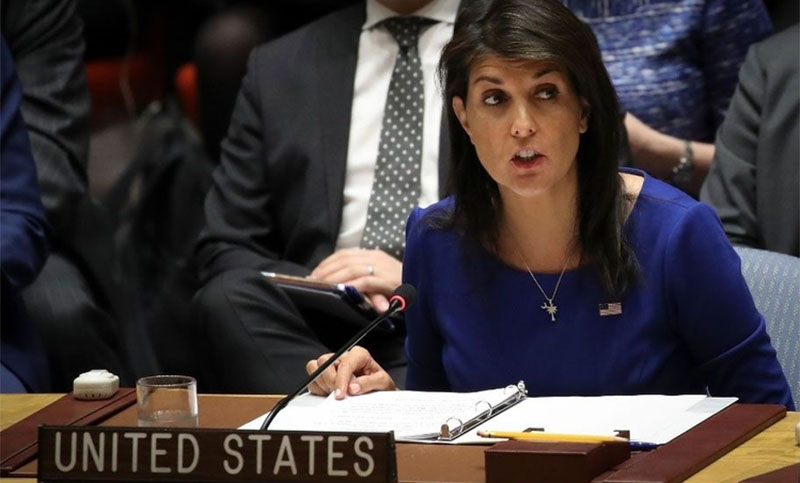 Embajadora de la ONU: «EE.UU. listo para bombardear de nuevo Siria si hay más ataques químicos»