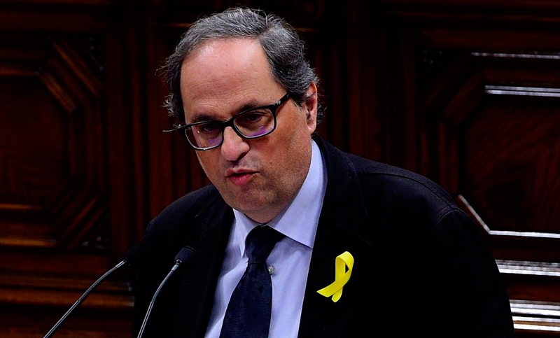 Candidato a presidente de Cataluña reafirmó su compromiso secesionista