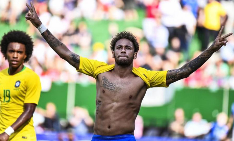 Brasil goleó con la magia de Neymar en el último amistoso