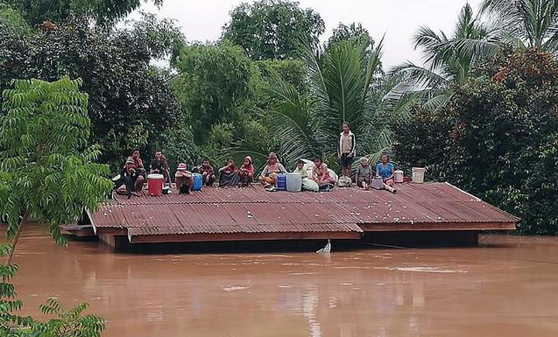 La ruptura de una represa en Laos deja cientos de desaparecidos