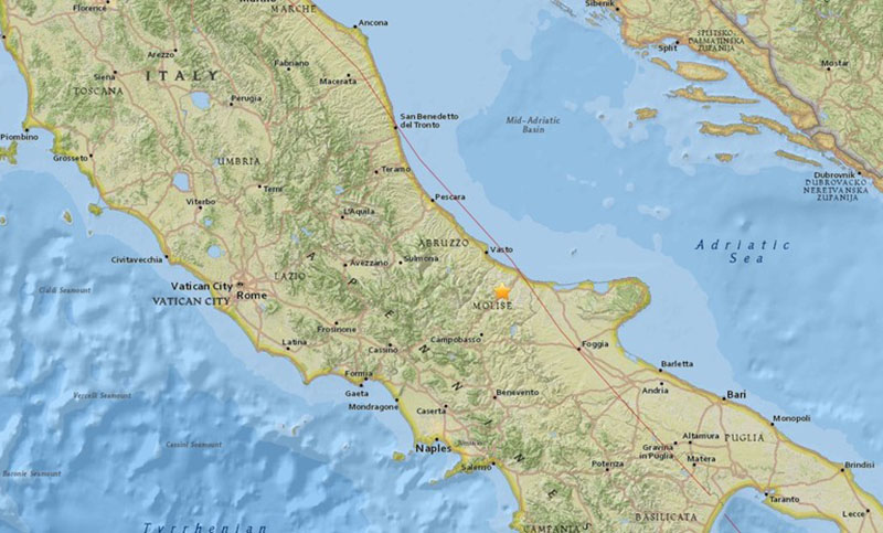 Dos temblores sacuden el centro de Italia