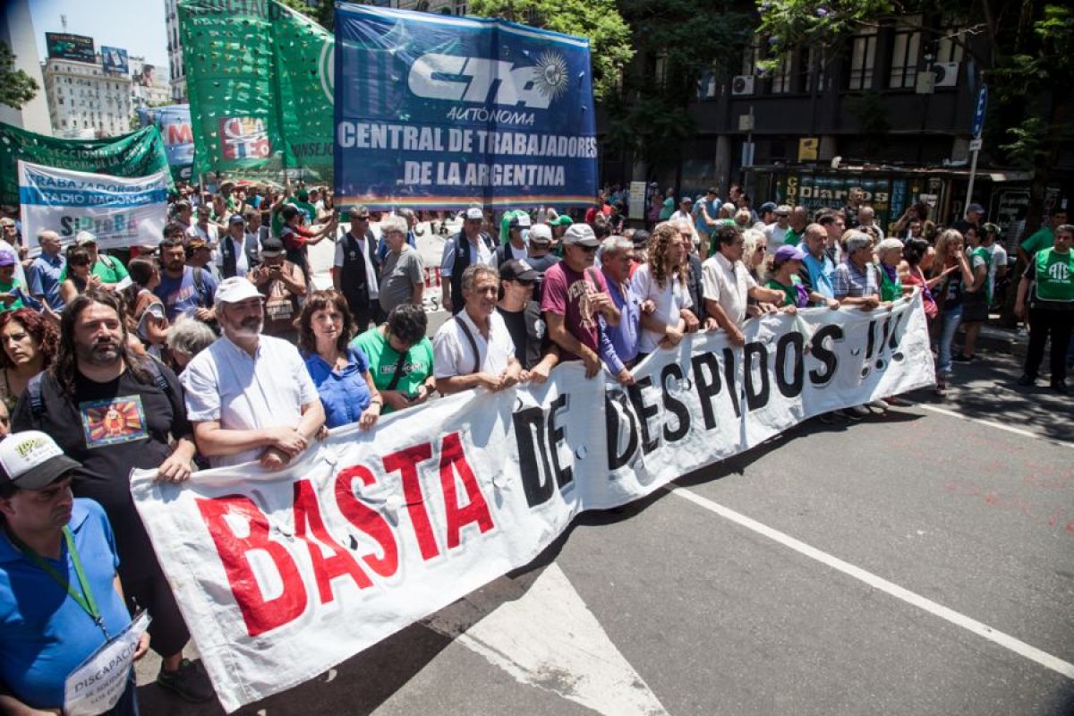 ATE marchó a Plaza de Mayo contra los despidos en Agroindustria