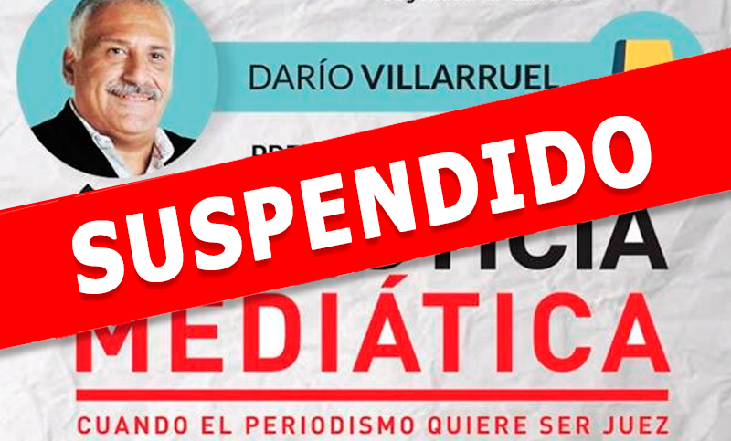 Se suspendió la presentación de Darío Villarruel en Rosario