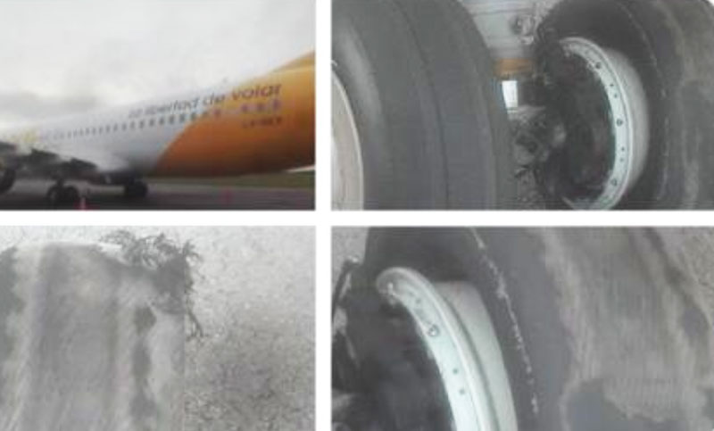 Avión de Flybondi llegó a Ezeiza con neumático reventado y no pidió emergencia