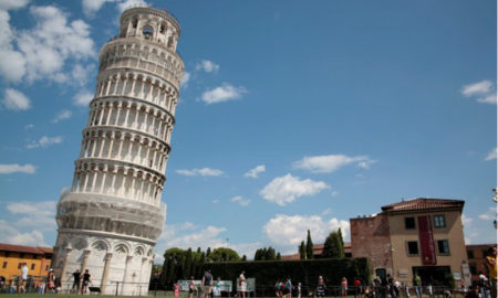 Trabajos de consolidación en la Torre de Pisa