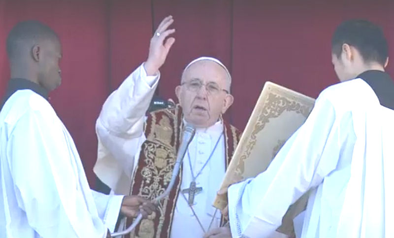 El Papa llamó a la concordia en Venezuela y en Nicaragua antes de la bendición Urbi et Orbi