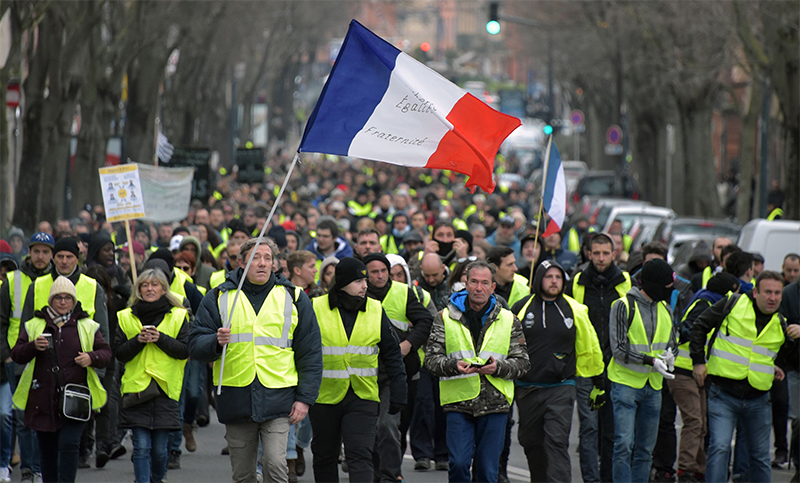 Séptimo sábado de protestas de los «chalecos amarillos» en Francia