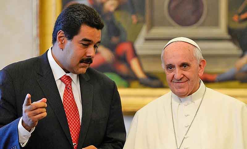 Maduro le pidió al Papa su «mejor esfuerzo» para ayudar al diálogo en Venezuela