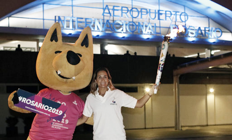 La antorcha de los Juegos Suramericanos de playa llegó a Rosario