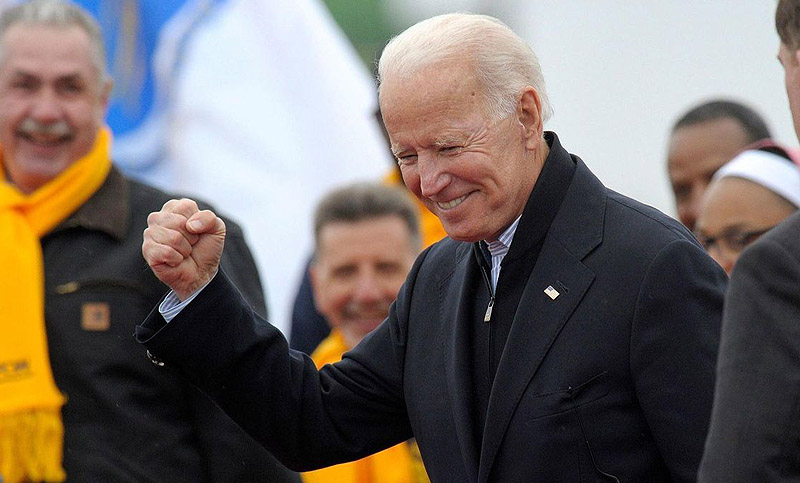 El demócrata Joe Biden arrancó la carrera a la Casa Blanca en un bastión obrero