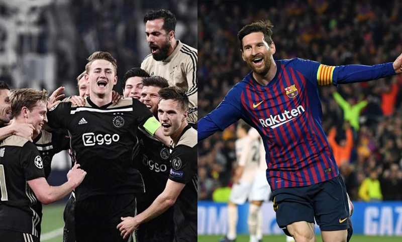El sorpresivo Ajax y un Barcelona liderado por Messi avanzan a semifinales de Champions