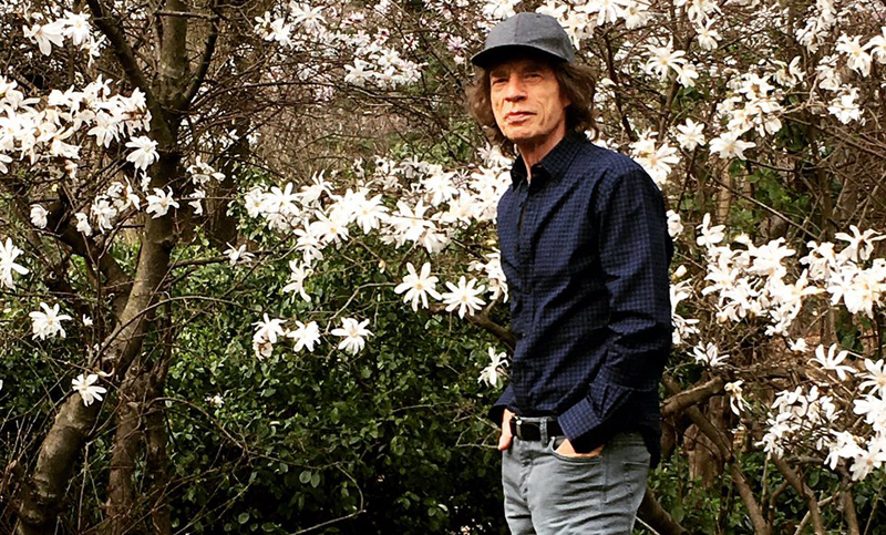 Mick Jagger, después de la operación, pasea por el parque