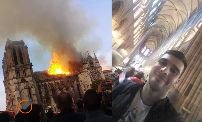 El relato del rosarino que visitó Notre Dame minutos antes y fue testigo del incendio