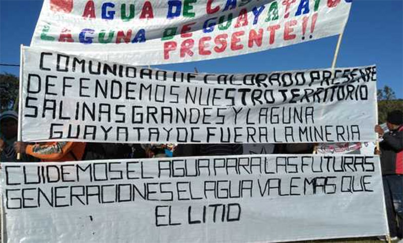 Comunidades jujeñas marcharon en San Salvador contra la explotación minera