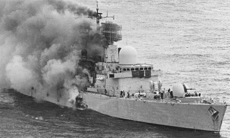 Malvinas: el sorprendente ataque al Sheffield, el primer buque inglés hundido en combate después de la Segunda Guerra Mundial