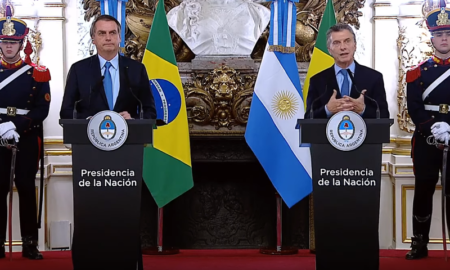 Bolsonaro con Macri: "Tenemos prácticamente los mismos ideales"