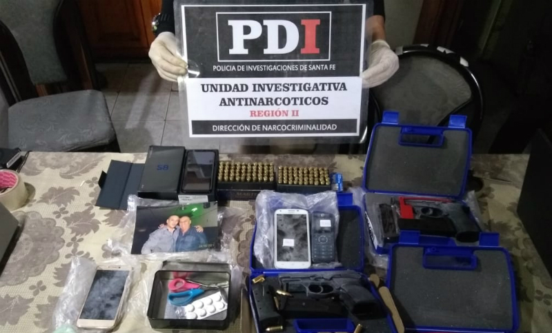 Secuestro de drogas, armas de fuego y detenidos en Rosario