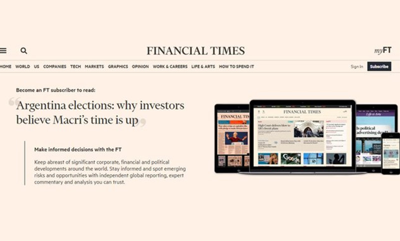 «A Macri se la acabó el tiempo», dice el Financial Times