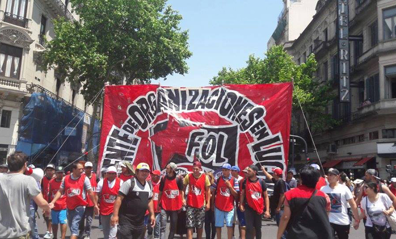 El Frente de Organizaciones en Lucha pidió “no abandonar las calles en ninguna circunstancia”
