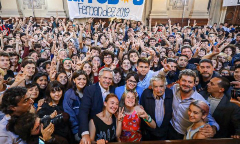 En un acto con Pepe Mujica, Alberto Fernández anunció un Ministerio de la Mujer