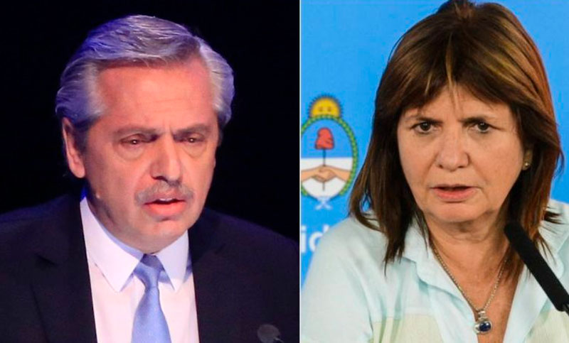 Cruces entre Alberto Fernández y Patricia Bullrich por el protocolo de uso de armas de fuego