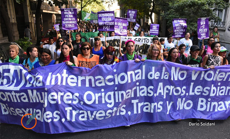 Convocante marcha en Rosario contra la violencia de género
