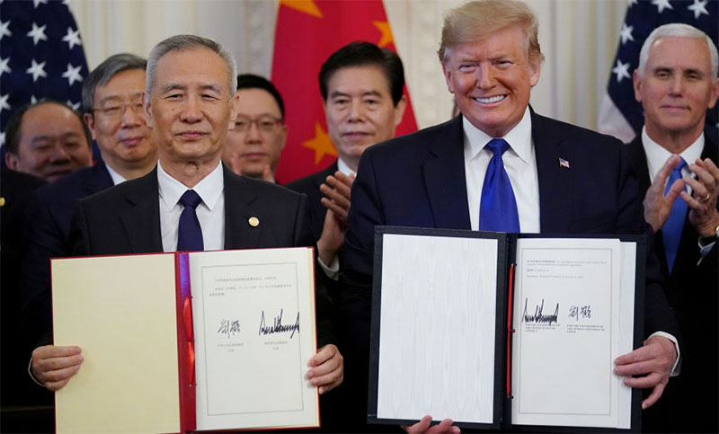 Primera fase de un acuerdo comercial de EEUU y China