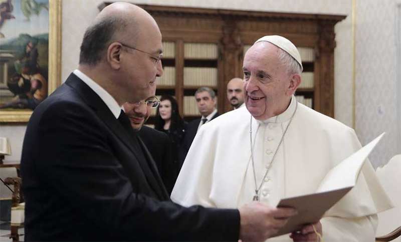 El papa Francisco recibió al presidente de Irak