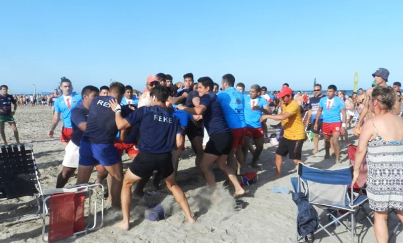 Batalla campal en un torneo de Rugby Seven, en Río Negro