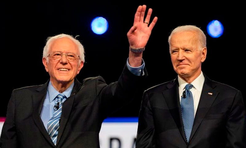 Estados Unidos: Biden y Sanders se enfrentan en un decisivo debate electoral sin público