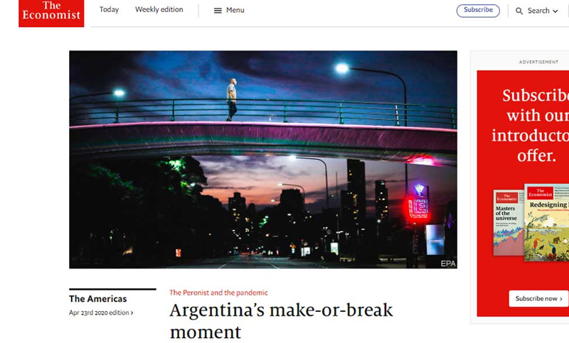 The Economist: «Fernández y su país han entrado en una fase peligrosa»