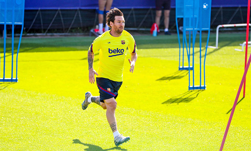 Messi se pone a punto para la reanudación de la Liga española