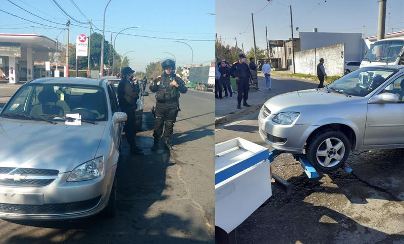 Se remitieron al corralón nueve remises ilegales en un operativo de control en la zona sur de Rosario