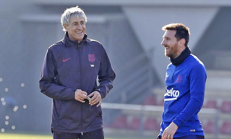 Setién dijo que Messi “sabe lo que tiene que descansar y anhela que este viernes llegue a los 700 goles