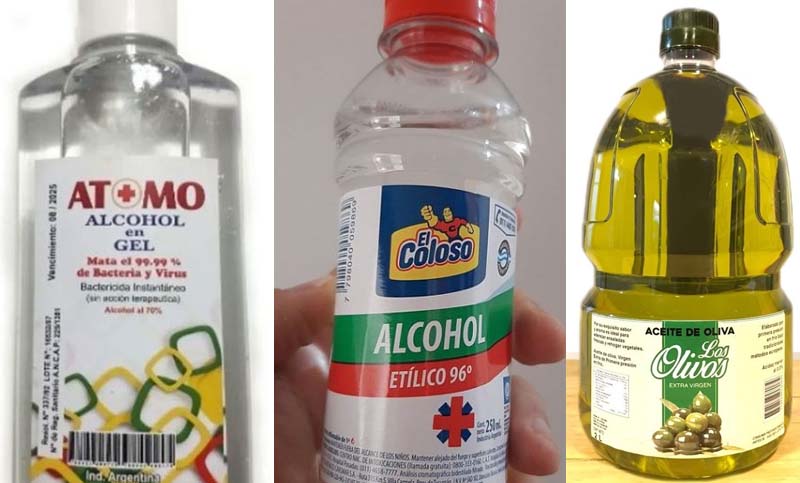 Anmat prohibió la venta de dos marcas de alcohol en gel y un aceite de oliva