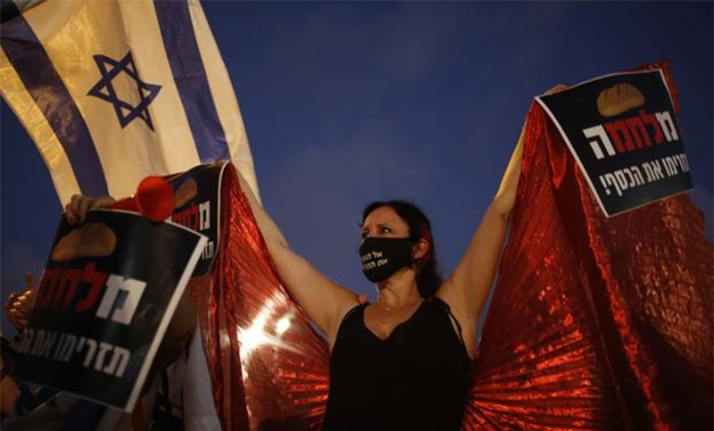 Manifestaciones en Israel, en pleno rebrote pandémico y con crisis de empleo